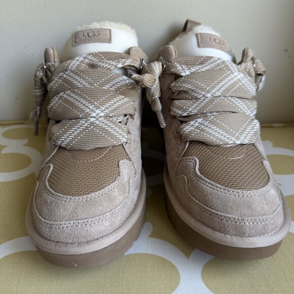 NIB UGG® Women's Lowmel Lace-Up Sneaker Booties, Sand, Women's US Size 12 - Picture 6 of 16